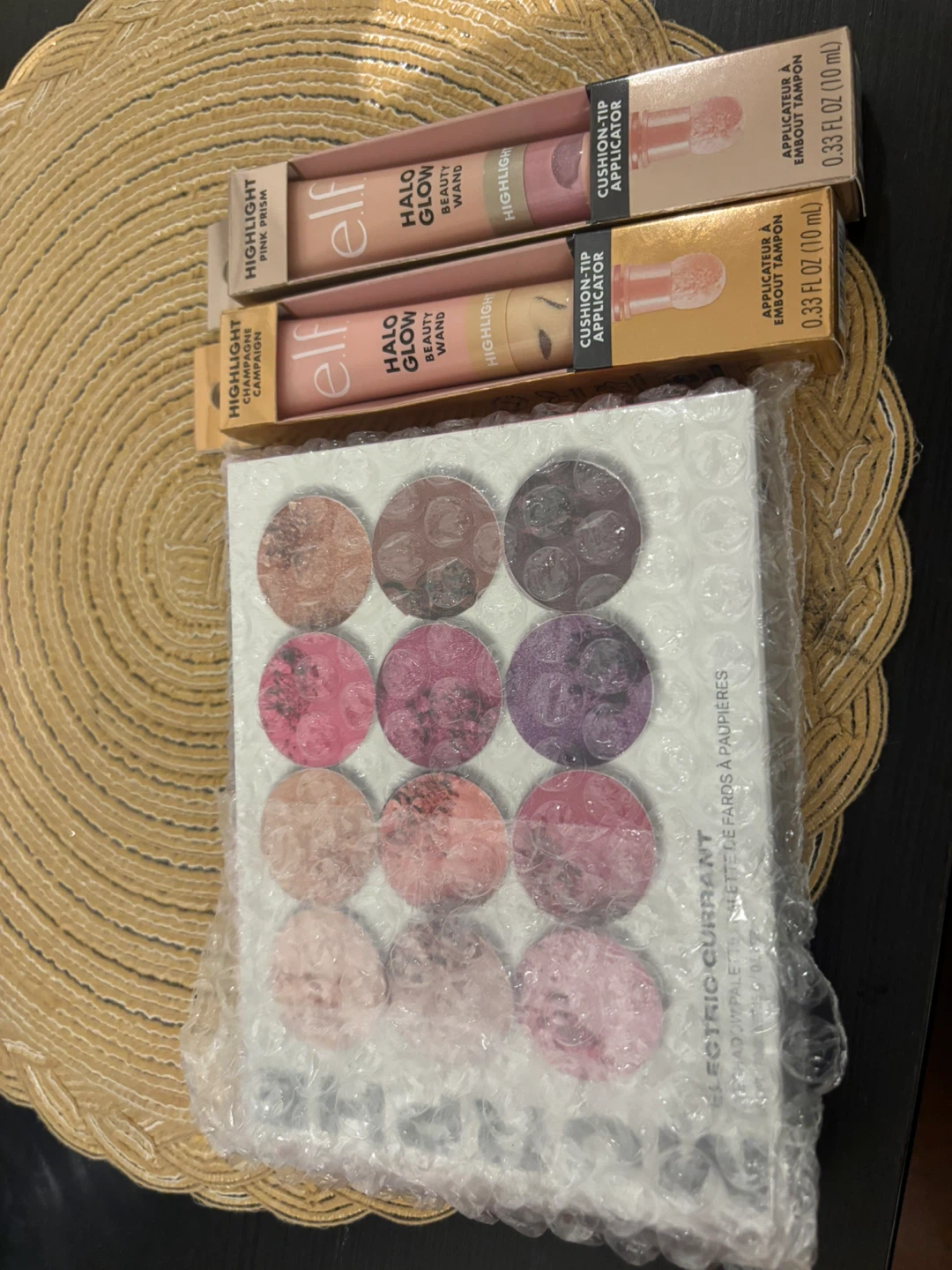 Morphe eyeshadow and elf highlighters