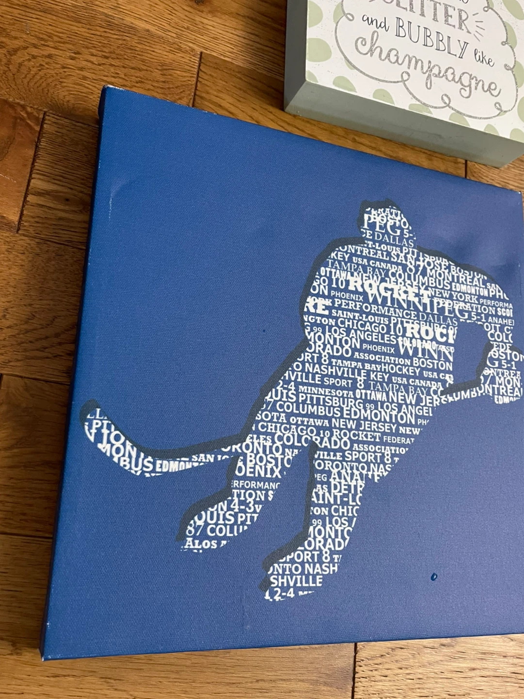 Hockey Silhouette Canvas Art - photo 2