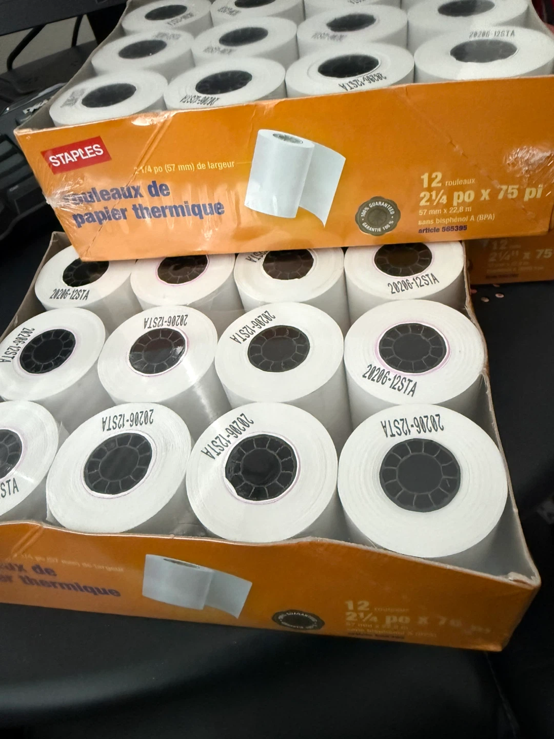 Staples Thermal Paper Rolls - 12 Pack