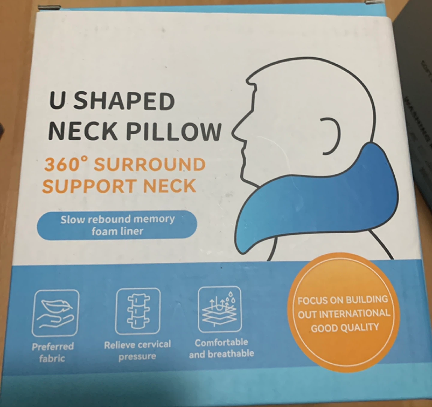 U Shaped Neck Pillow with Slow Rebound Memory Foam
