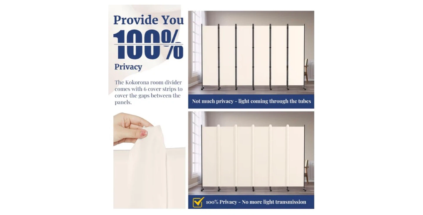 Kokorona 6-Panel Freestanding Room Divider - photo 4