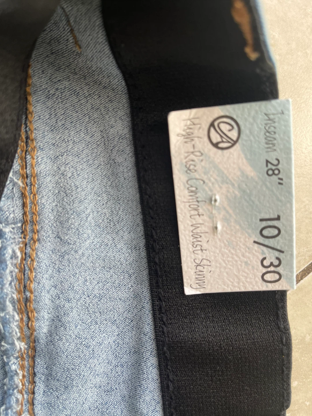 Curve x Denim High-Rise Comfort Waist Skinny Jeans Size 10/30 - photo 3