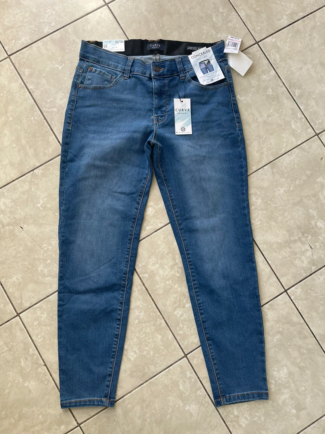 Curve x Denim High-Rise Comfort Waist Skinny Jeans Size 10/30