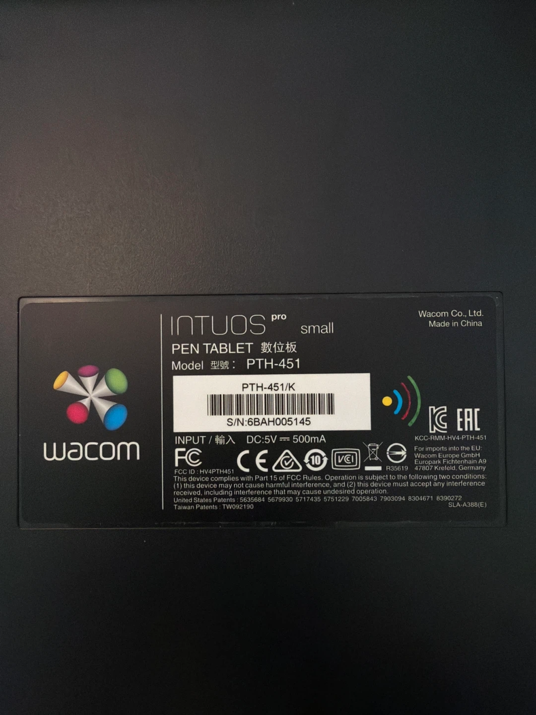 Wacom Intuos Pro Small Pen Tablet PTH-451/K - photo 2
