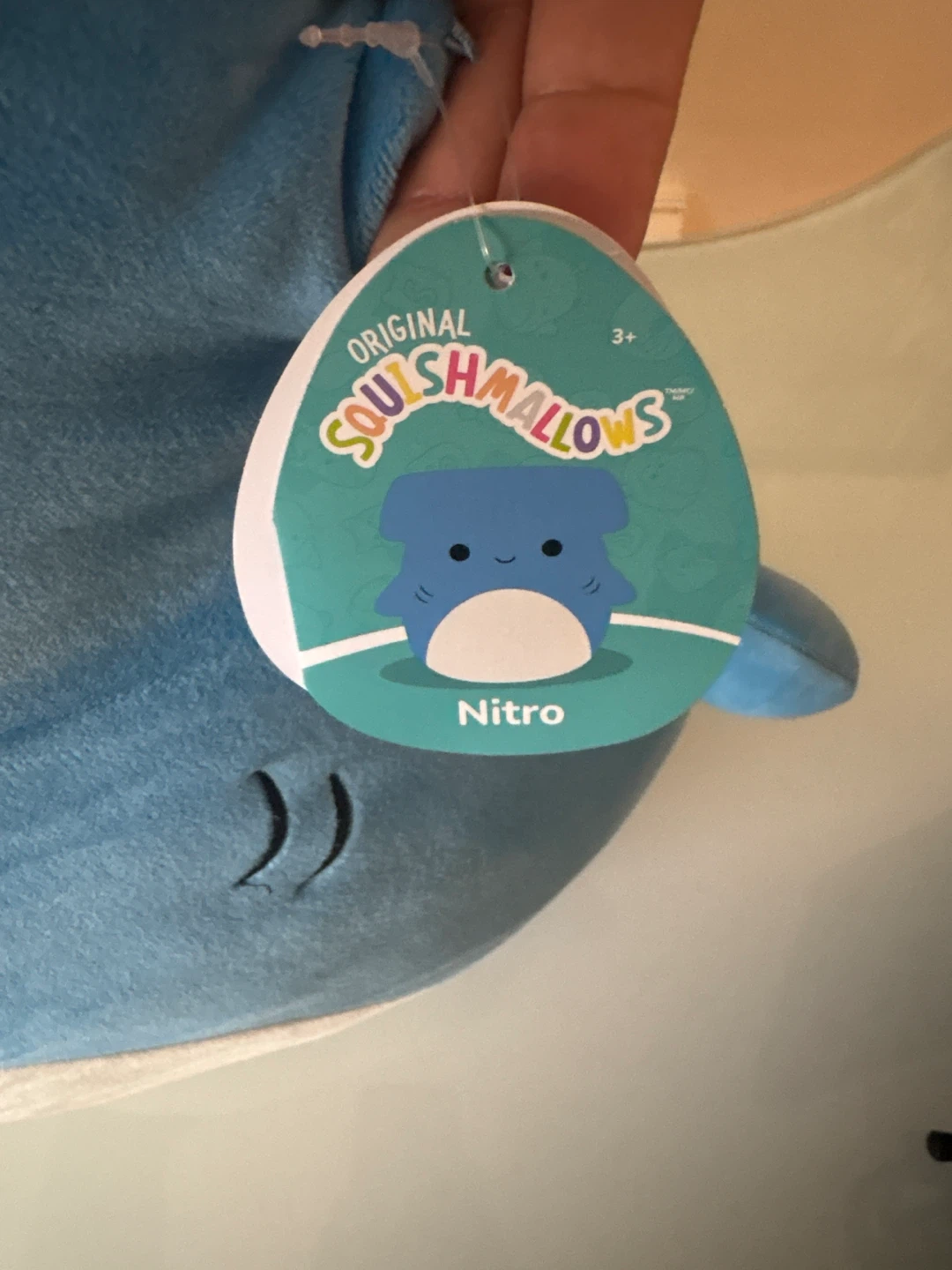 16” Squishmallows Nitro Hammerhead Shark Plush Toy - photo 2