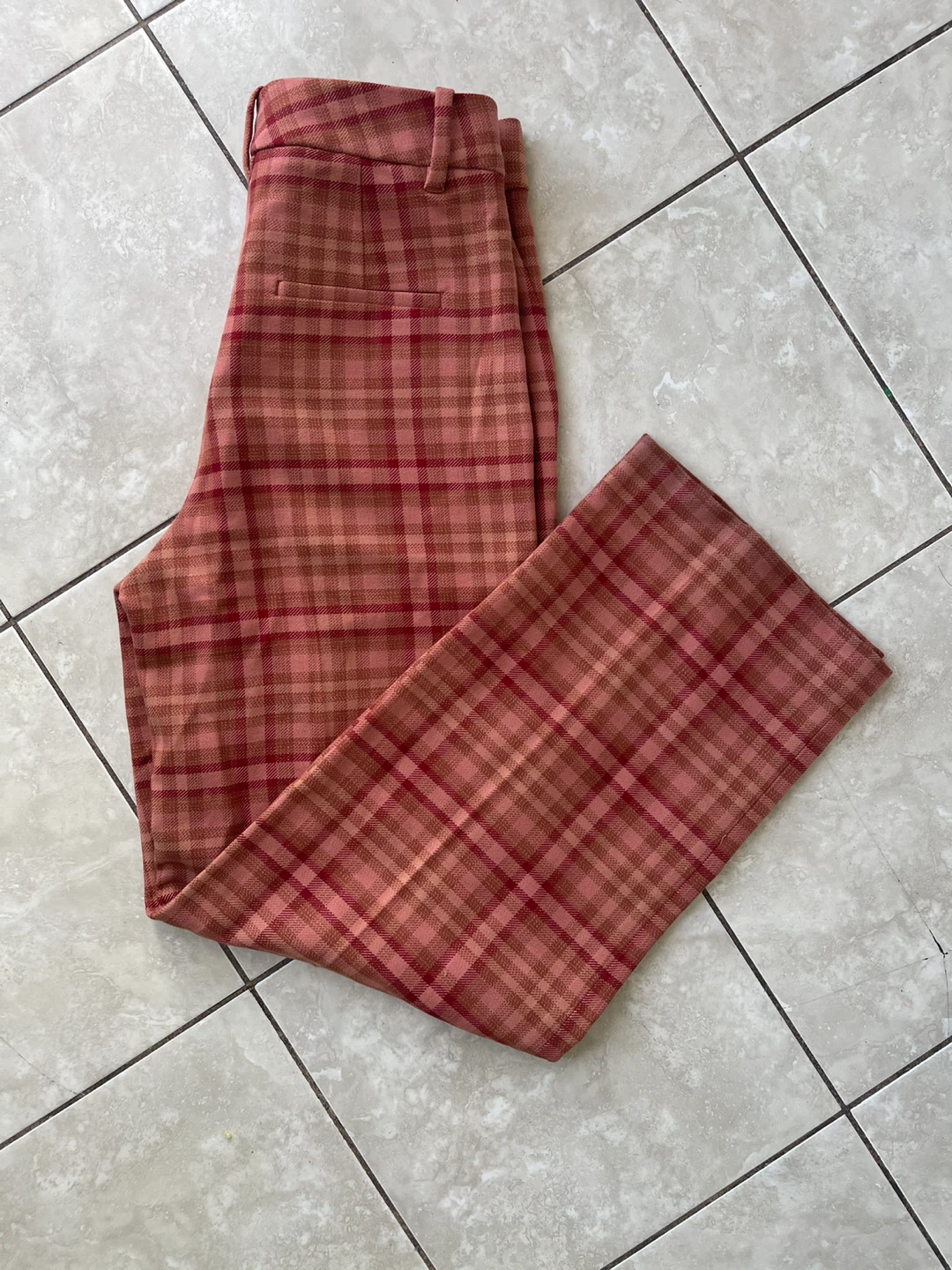 Plaid Wide-Leg Pants - Size Medium - photo 2