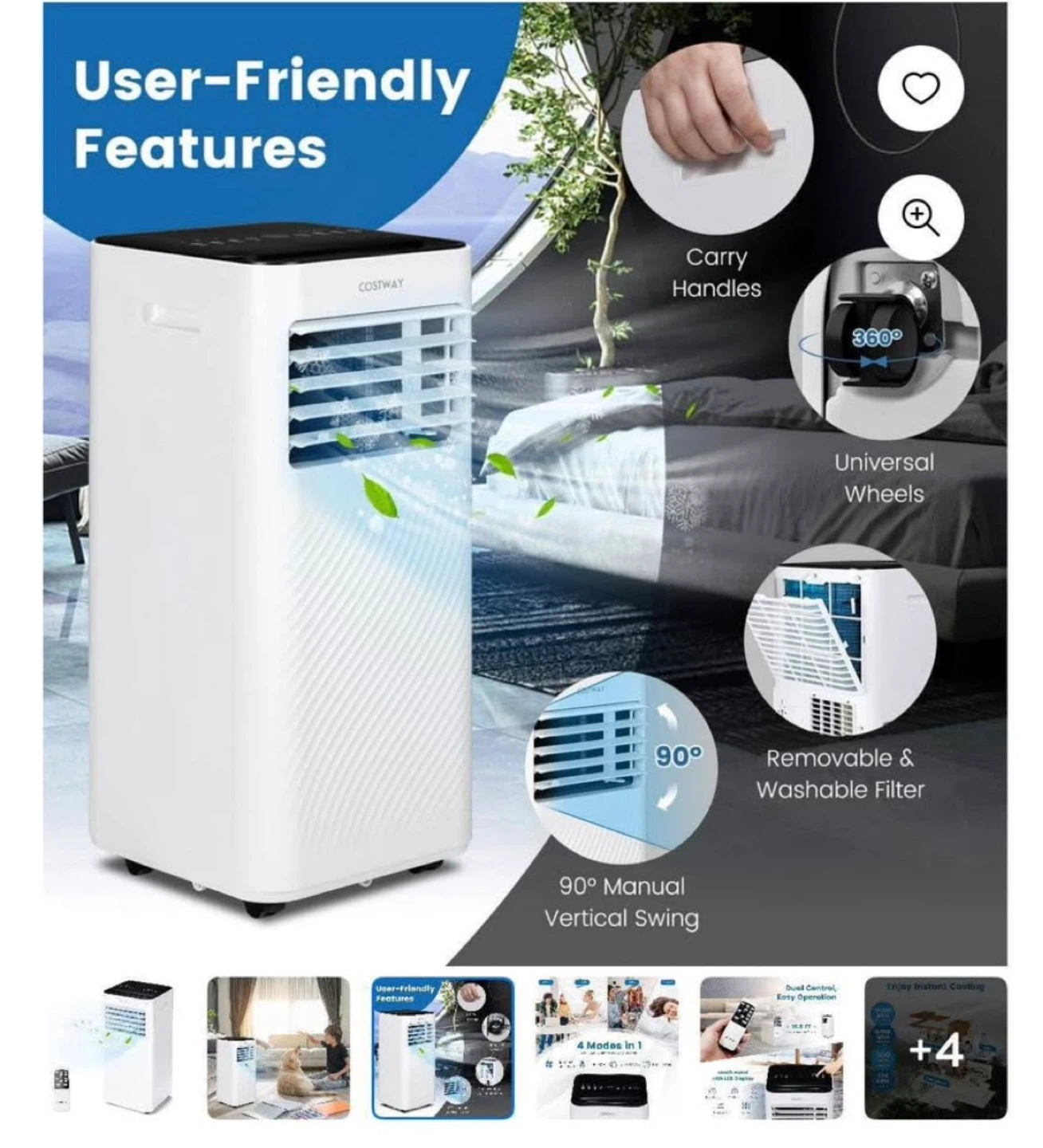 Costway 10000 BTU Portable Air Conditioner - photo 2