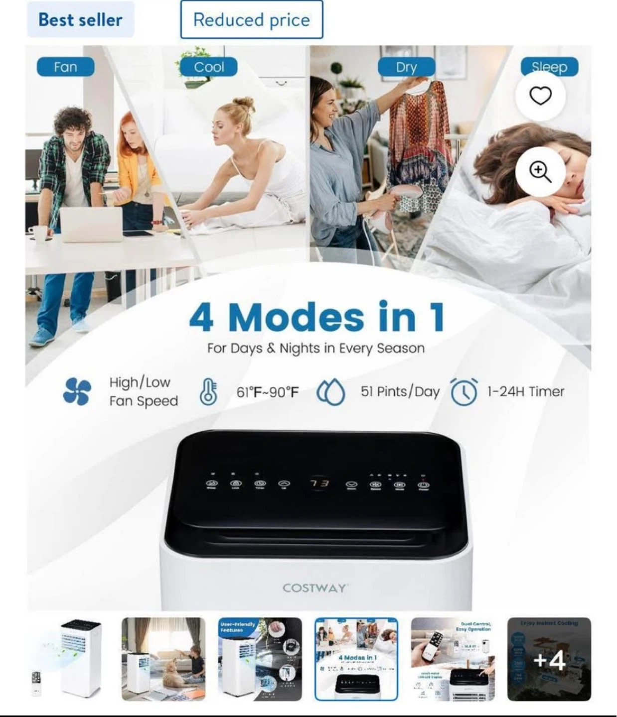 Costway 10000 BTU Portable Air Conditioner - photo 3