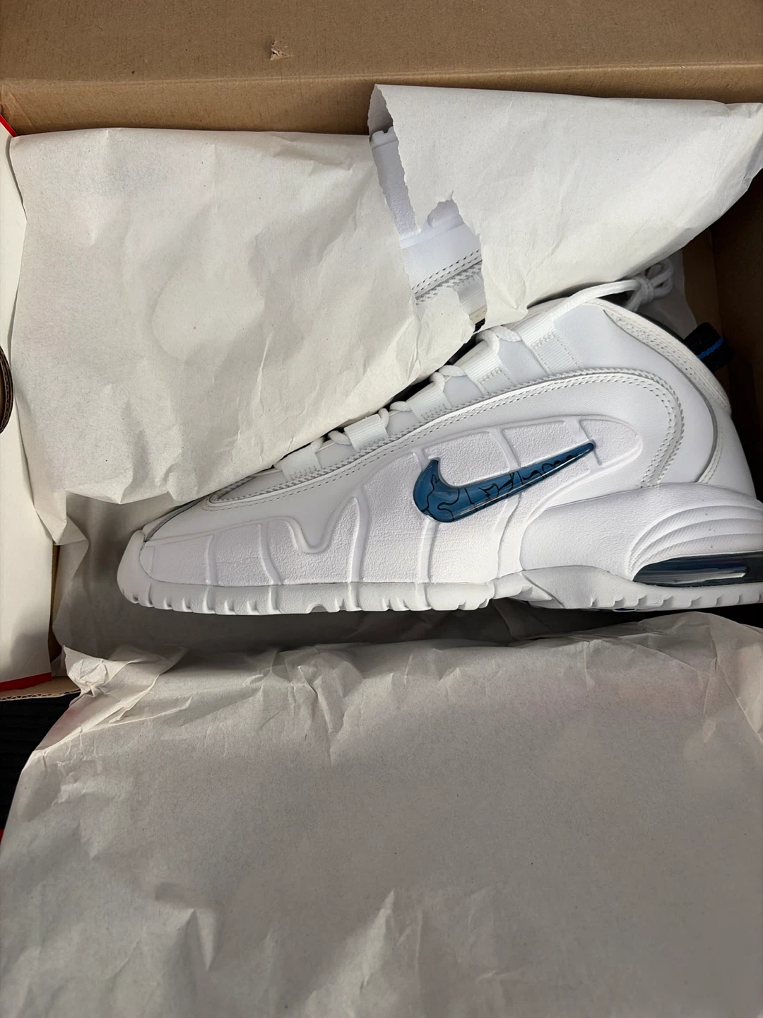 Nike Air Max Penny White Royal Blue Men's Basketball Shoes