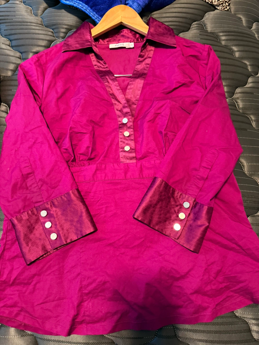 Petal & Pup "Luxe" Long Sleeve Blouse - Magenta - photo 2