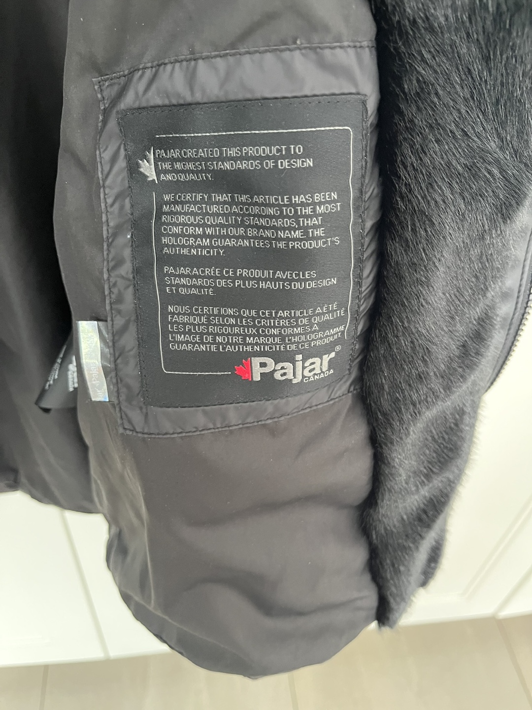 Pajar Women's Black Down Parka with Fur Hood
