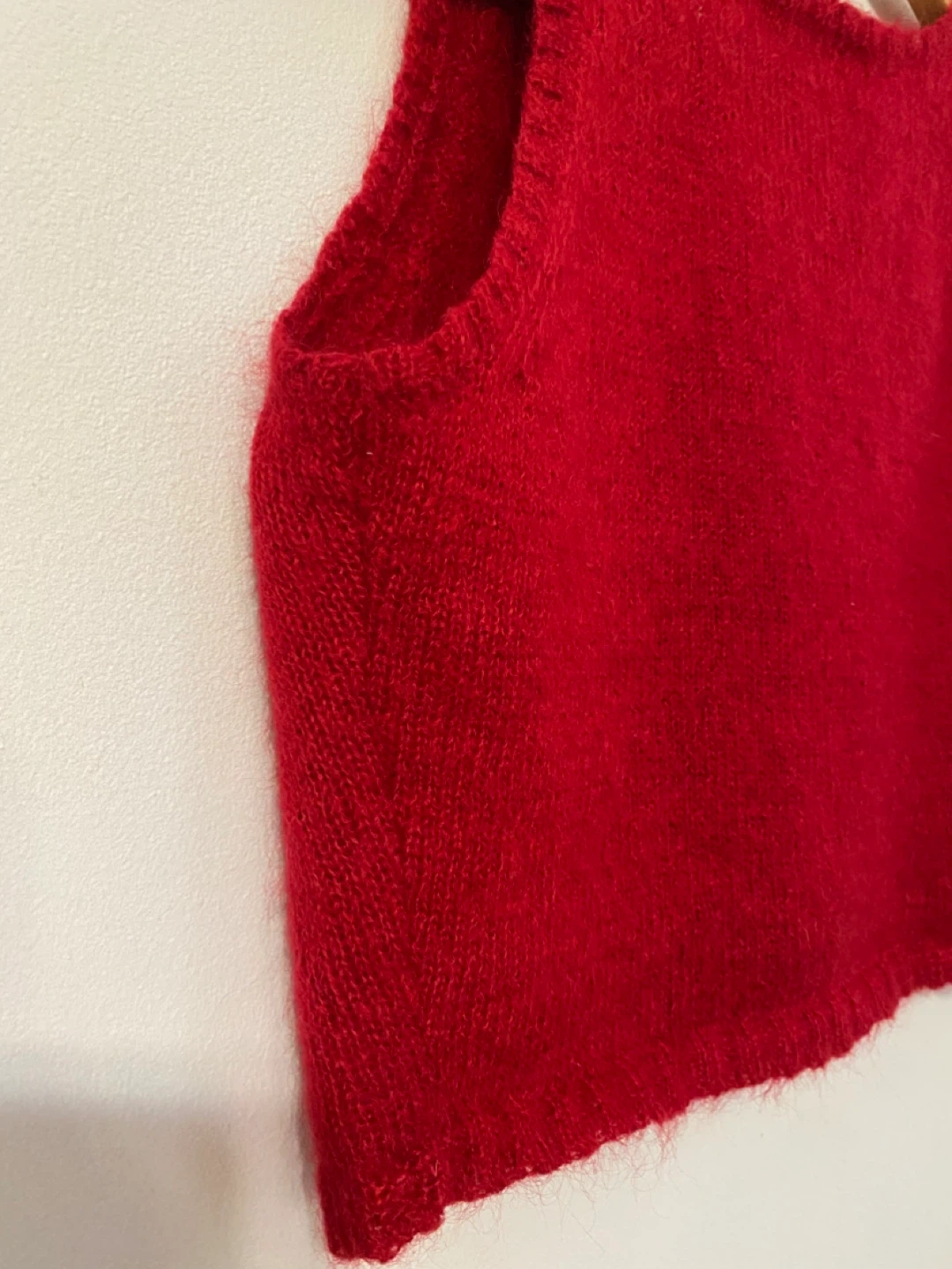 Vintage Club Monaco crop red knit tank - photo 4