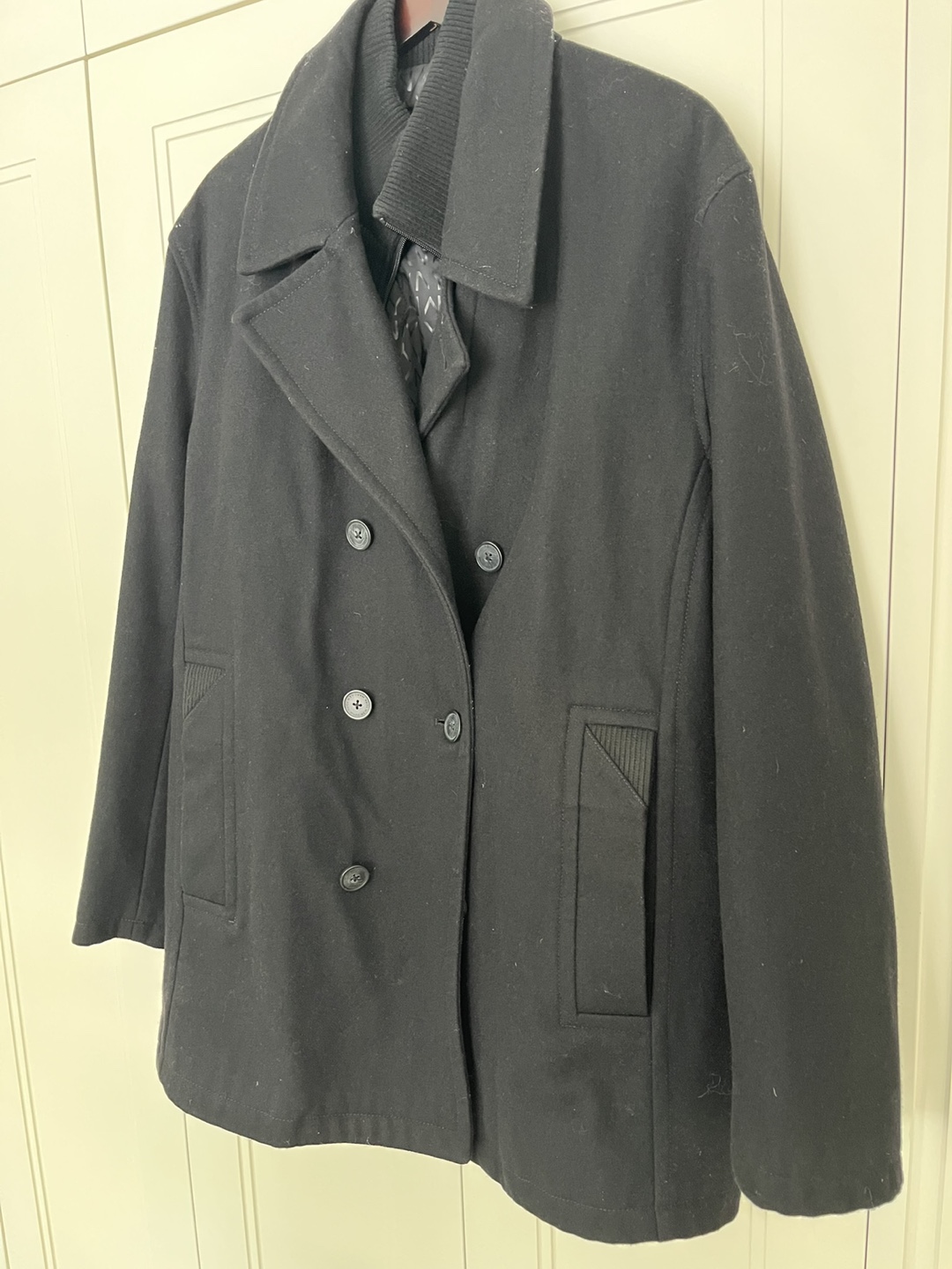 Marc New York Andrew Marc Black Pea Coat - Size L - photo 2