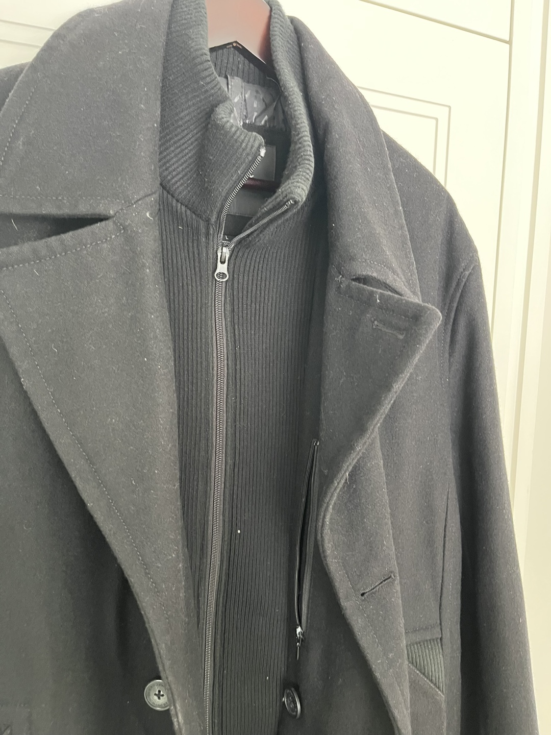 Marc New York Andrew Marc Black Pea Coat - Size L - photo 5