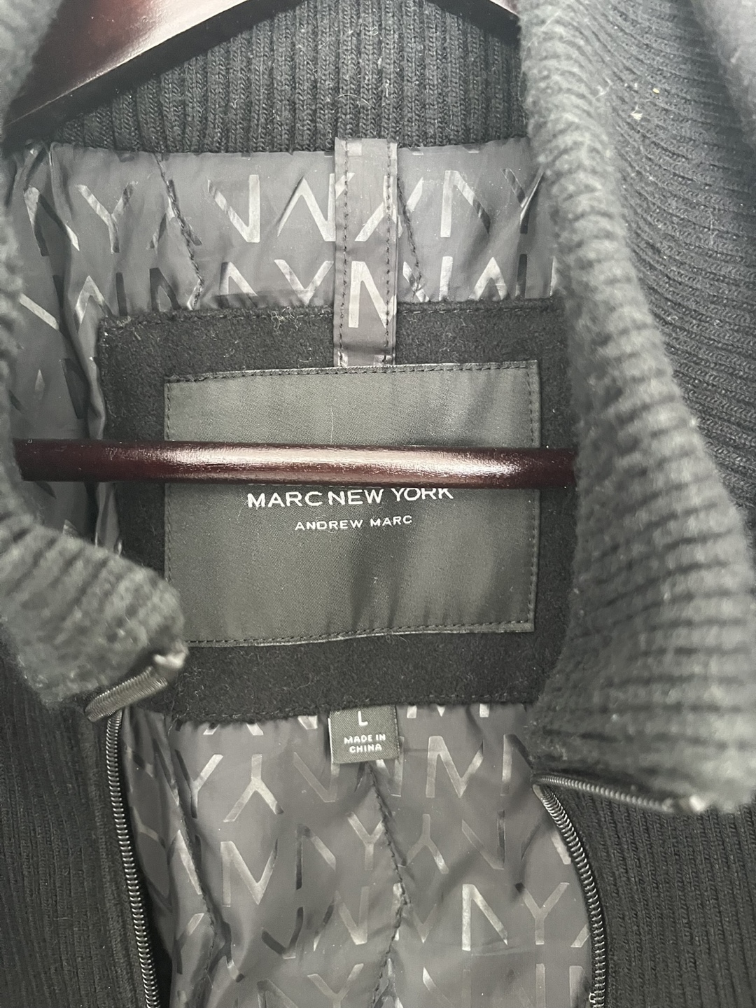 Marc New York Andrew Marc Black Pea Coat - Size L