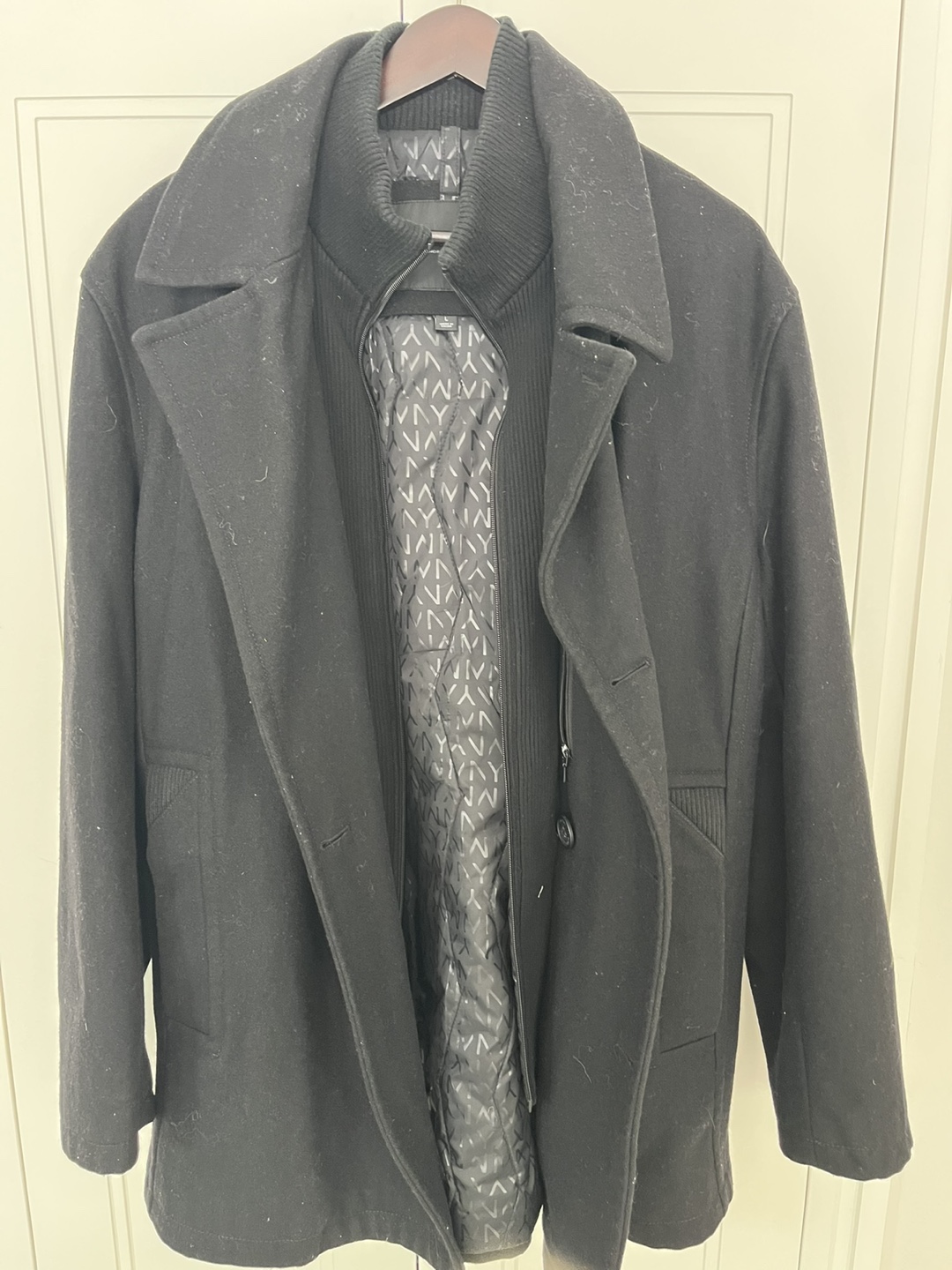Marc New York Andrew Marc Black Pea Coat - Size L - photo 4
