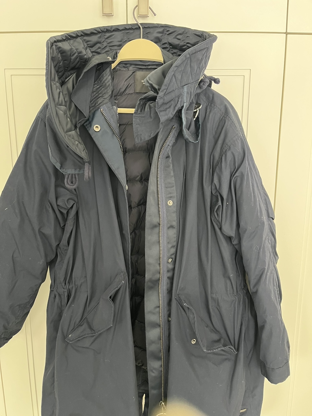 Scotch & Soda Navy Parka with Detachable Quilted Liner - photo 2