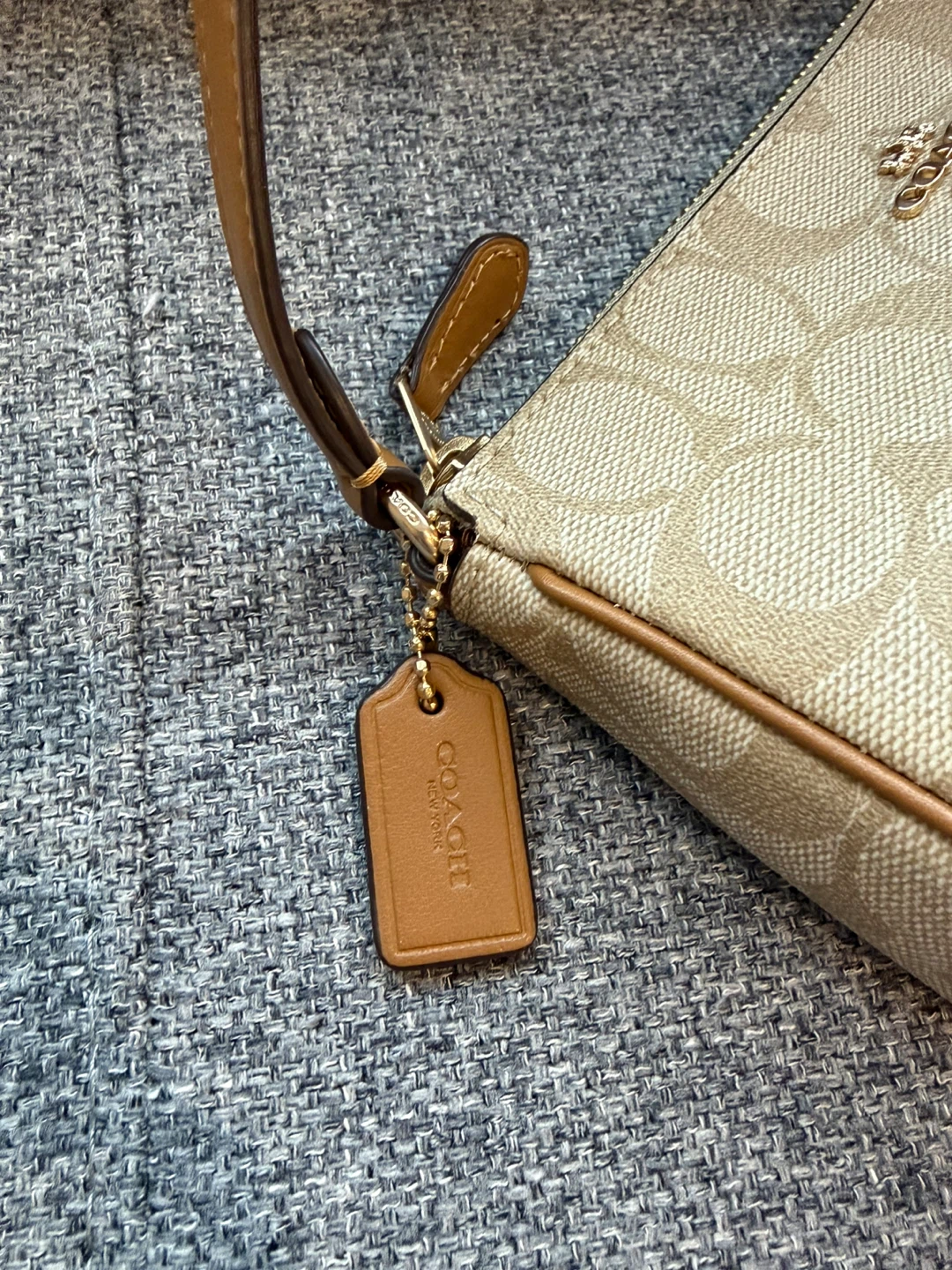 Coach Wristlet - Signature Canvas Tan/Brown - photo 4