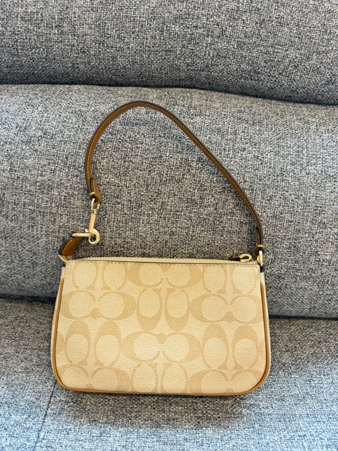 Coach Wristlet - Signature Canvas Tan/Brown - photo 2