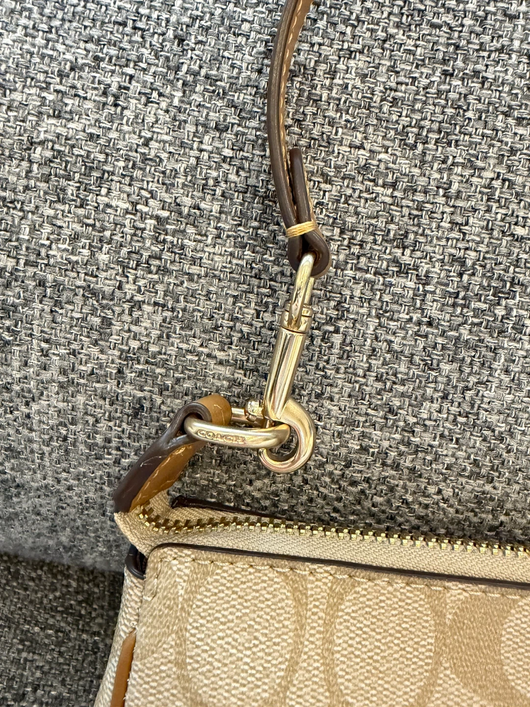 Coach Wristlet - Signature Canvas Tan/Brown - photo 3