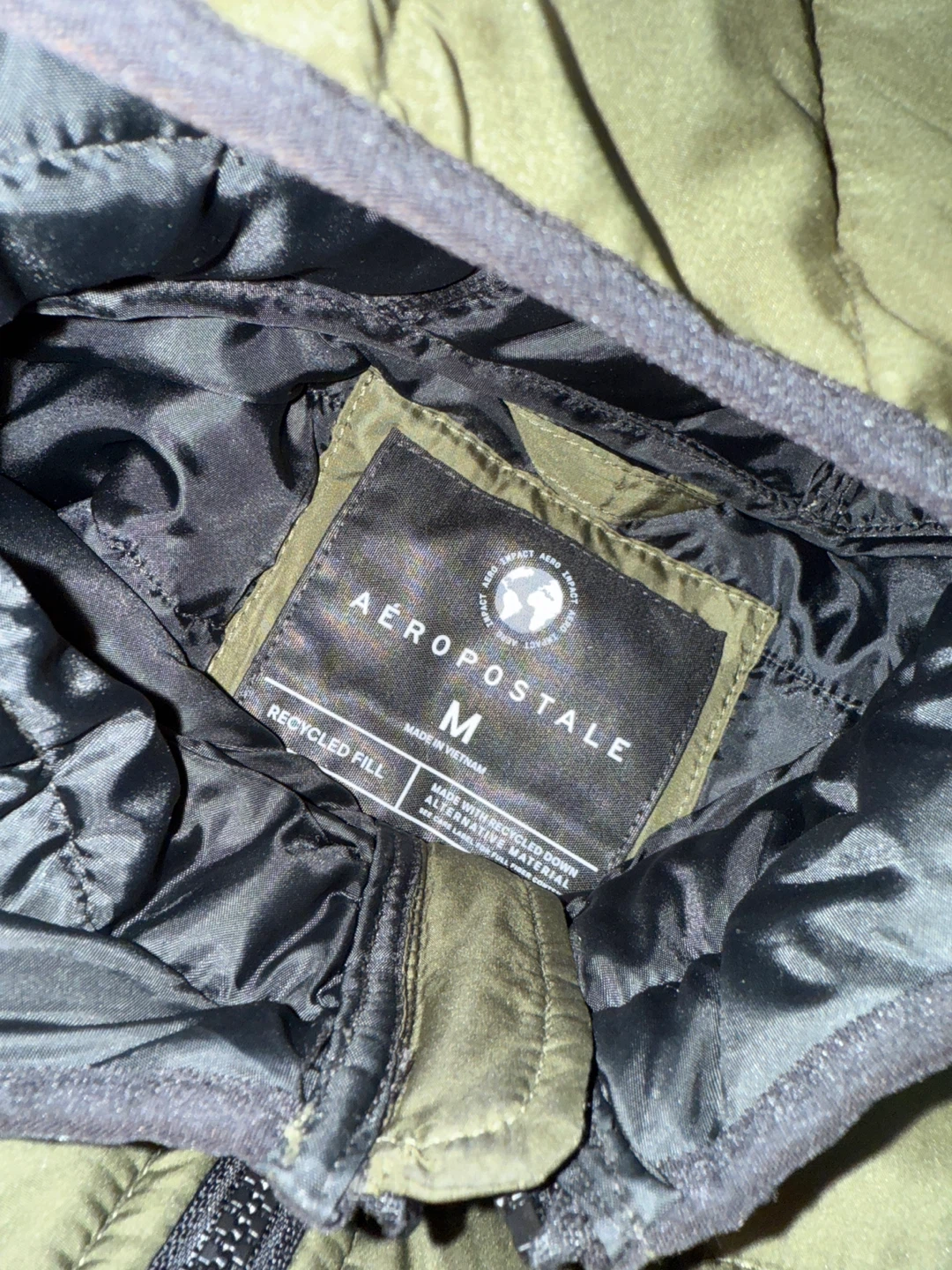 Aeropostale Puffer Jacket - Khaki - Size M - photo 3