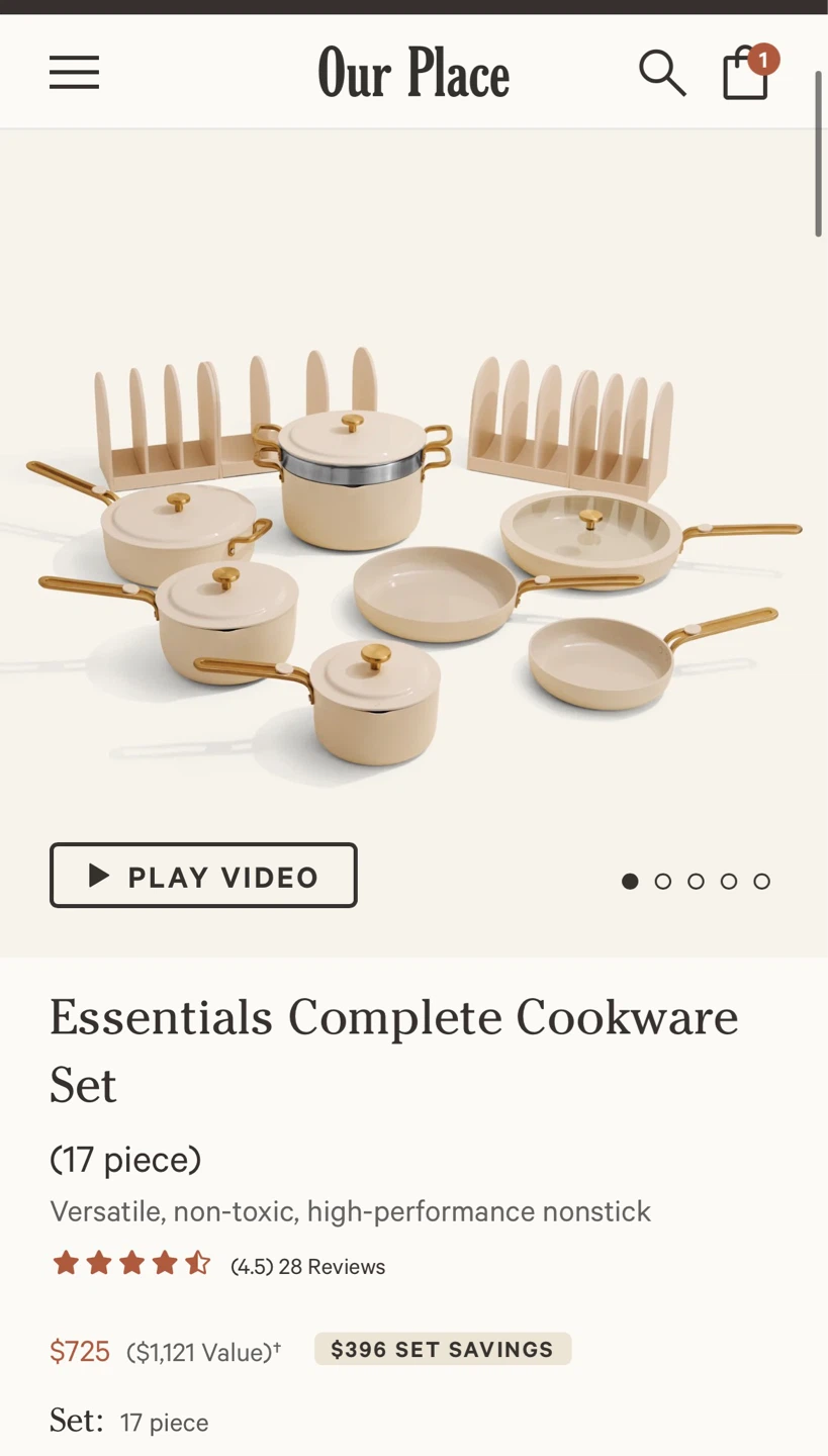 Our Place Essentials Complete Cookware Set - 17 Piece