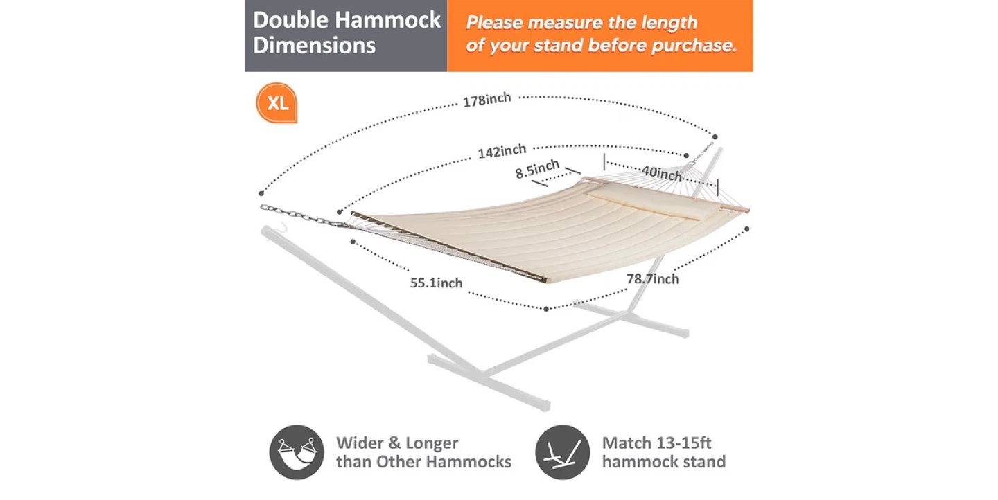 XL Double Hammock with Pillow - photo 3