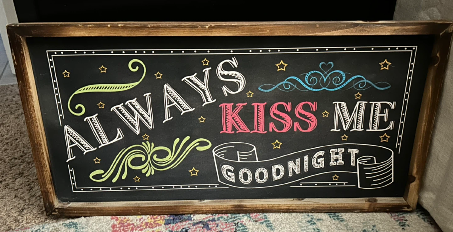 Always Kiss Me Goodnight Framed Wall Art