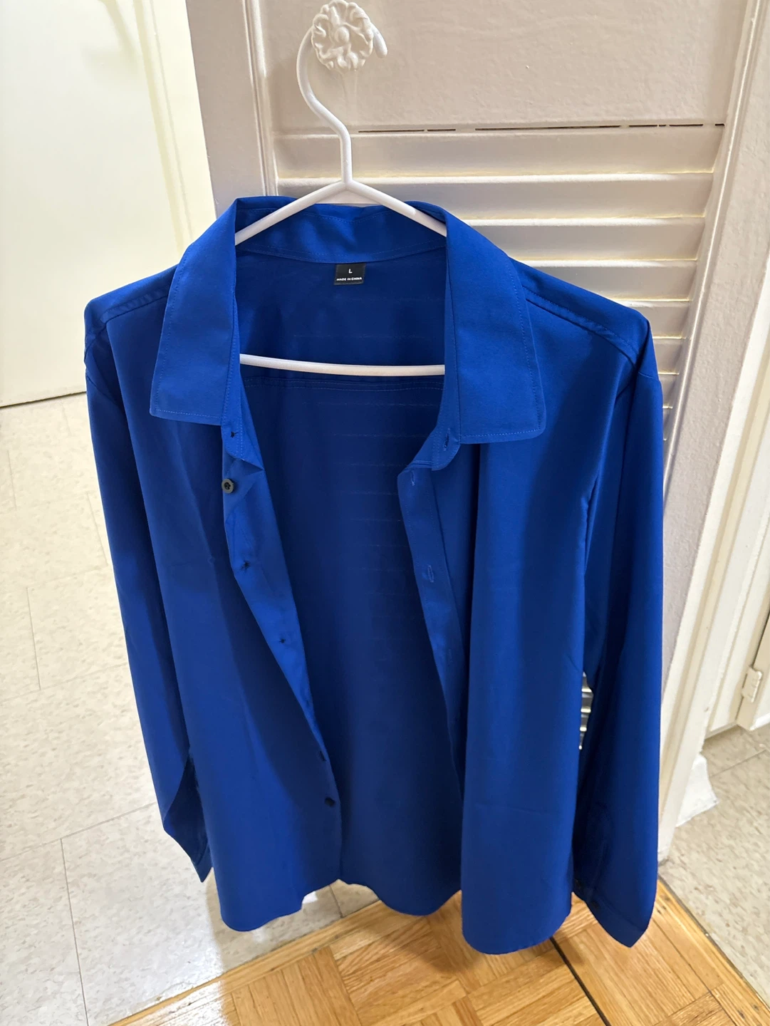 Blue Long Sleeve Button-Up Shirt Size L - photo 3