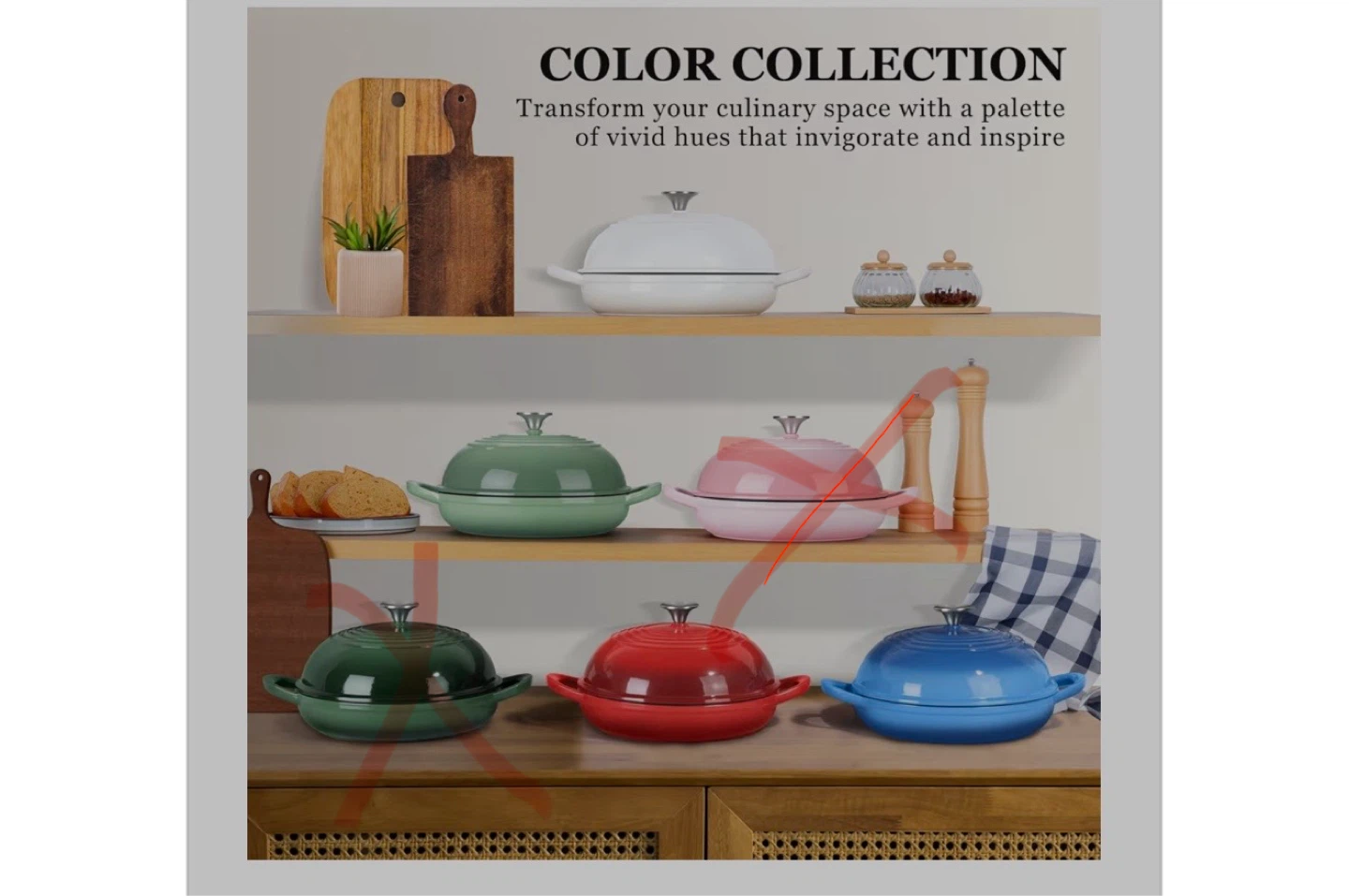 Enamelled Cast Iron Dutch Oven - photo 5