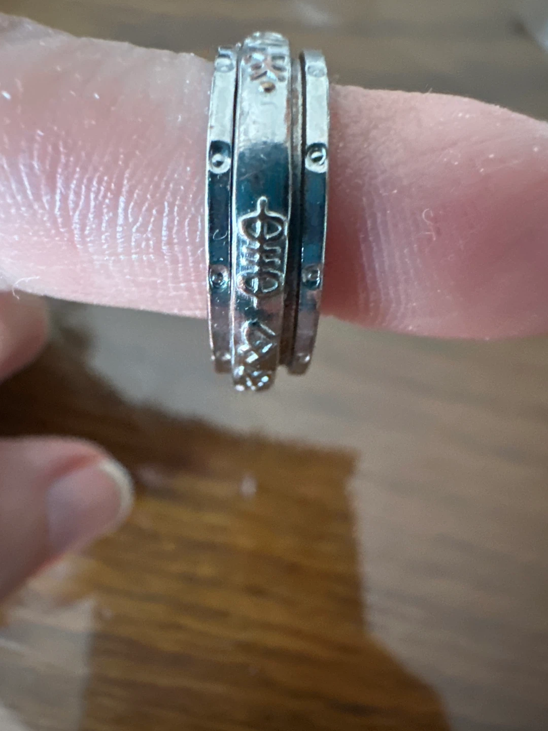 18K Gold plated Spinner Ring - meditation ring - photo 4