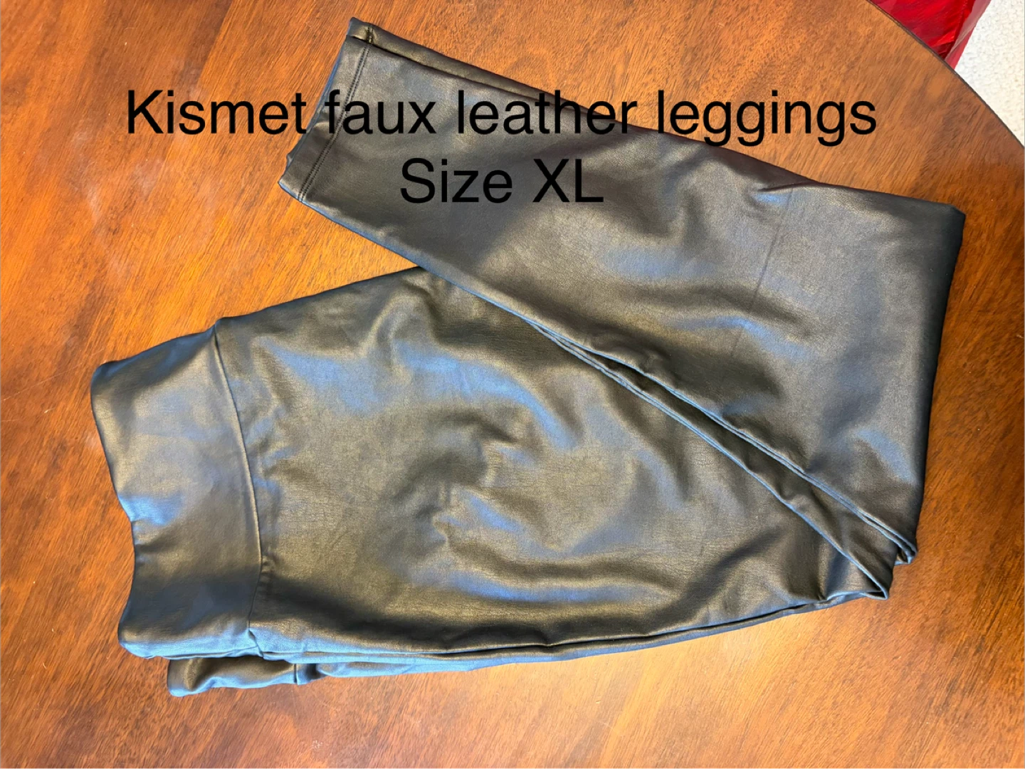 Faux leather leggings