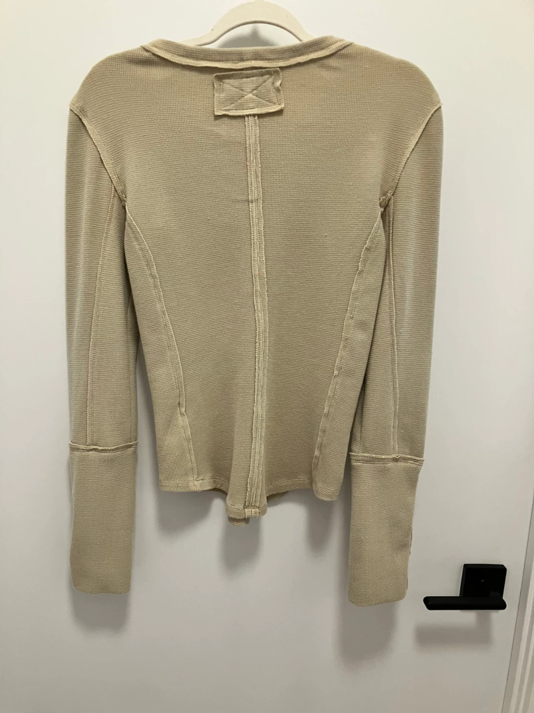 We The Free Long Sleeve Henley Top - Tan - Medium - photo 2