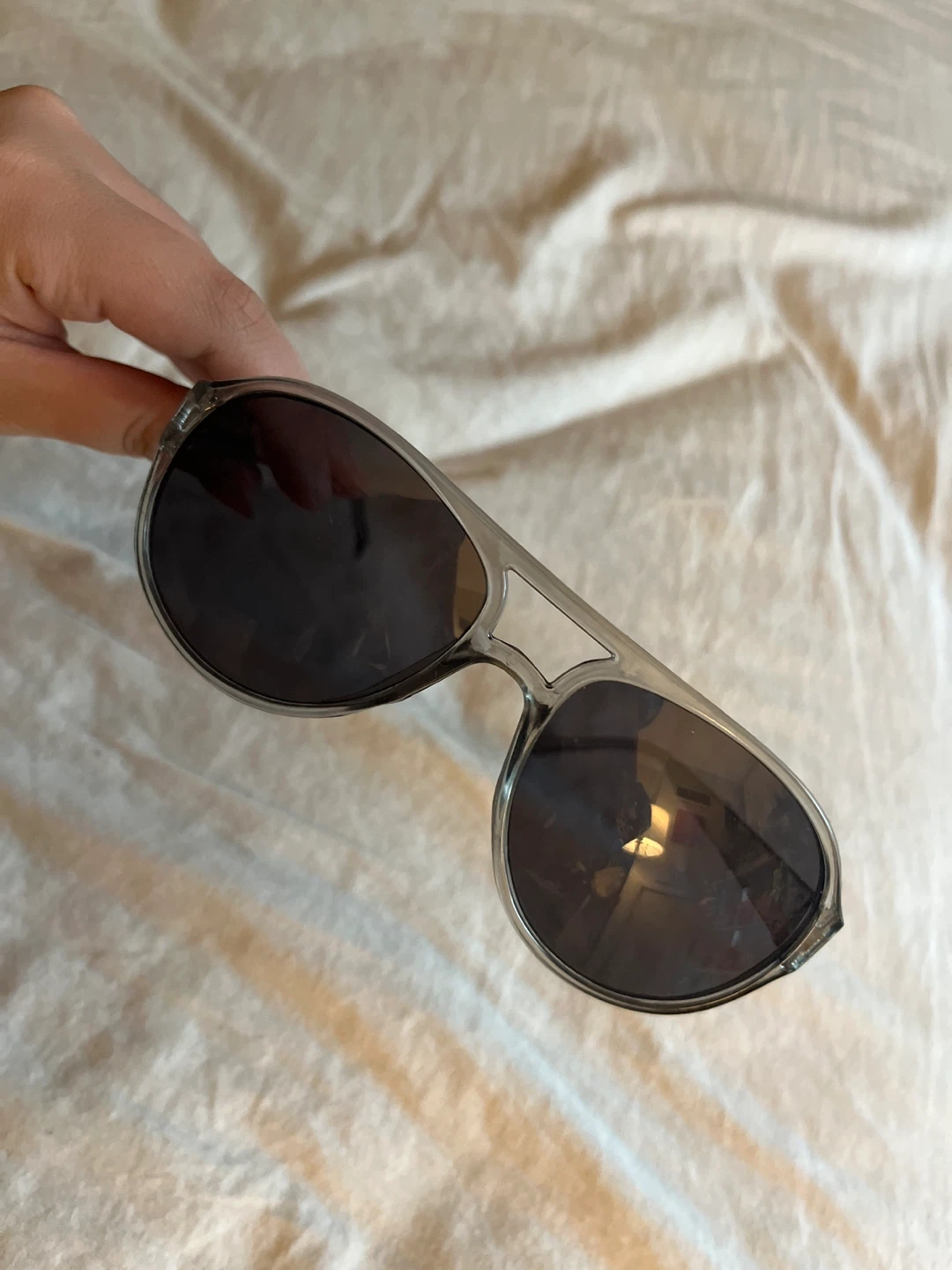 Grey Aviator Sunglasses