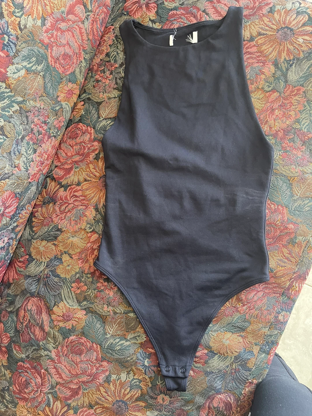 Black Sleeveless Thong Bodysuit