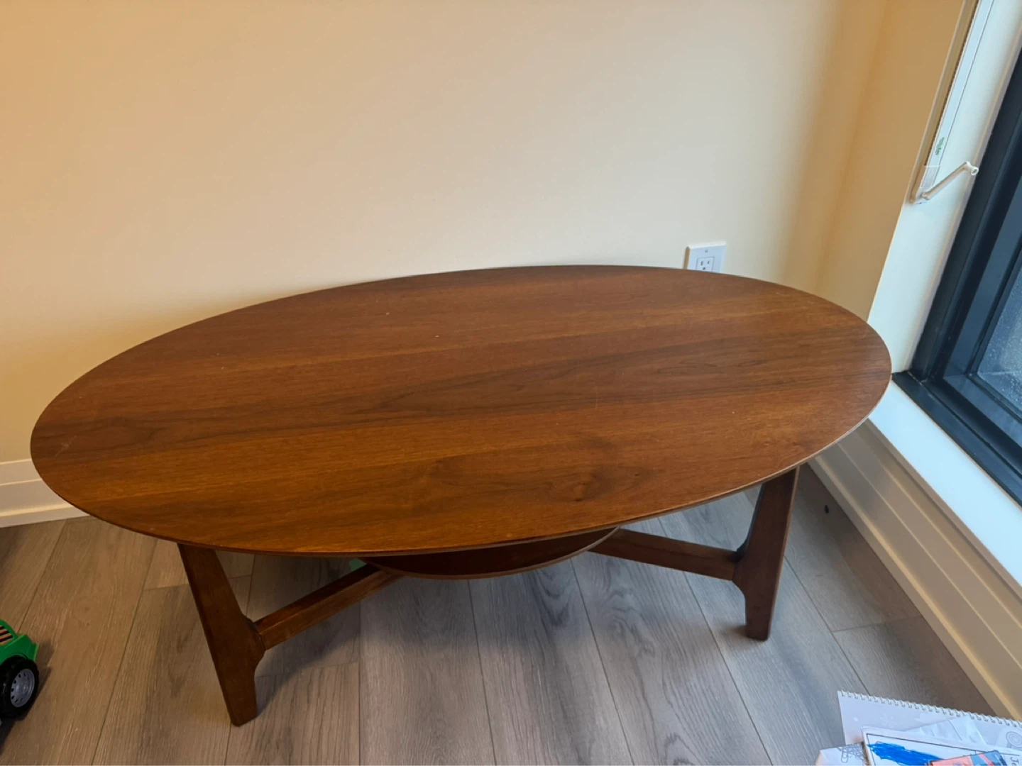 Oval Coffee Table with Lower Shelf - photo 4