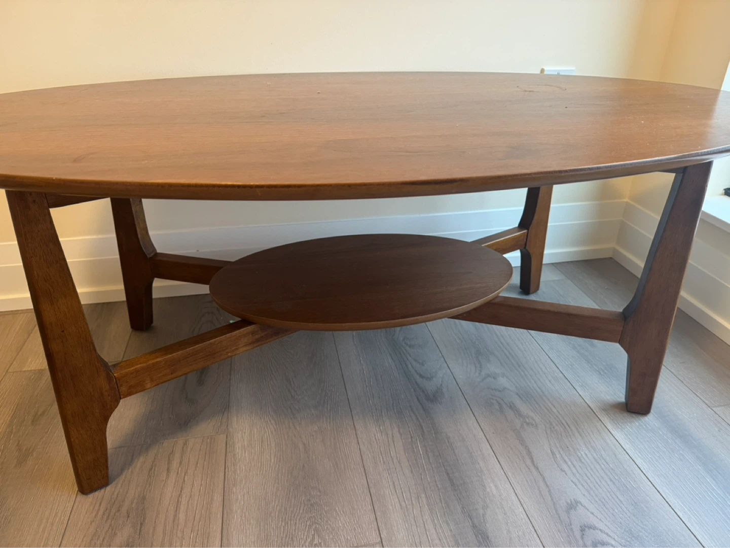 Oval Coffee Table with Lower Shelf - photo 2