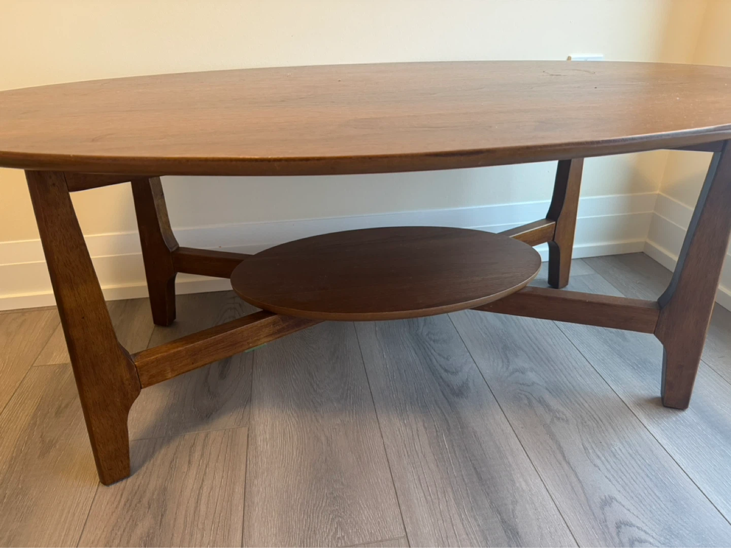 Oval Coffee Table with Lower Shelf - photo 3