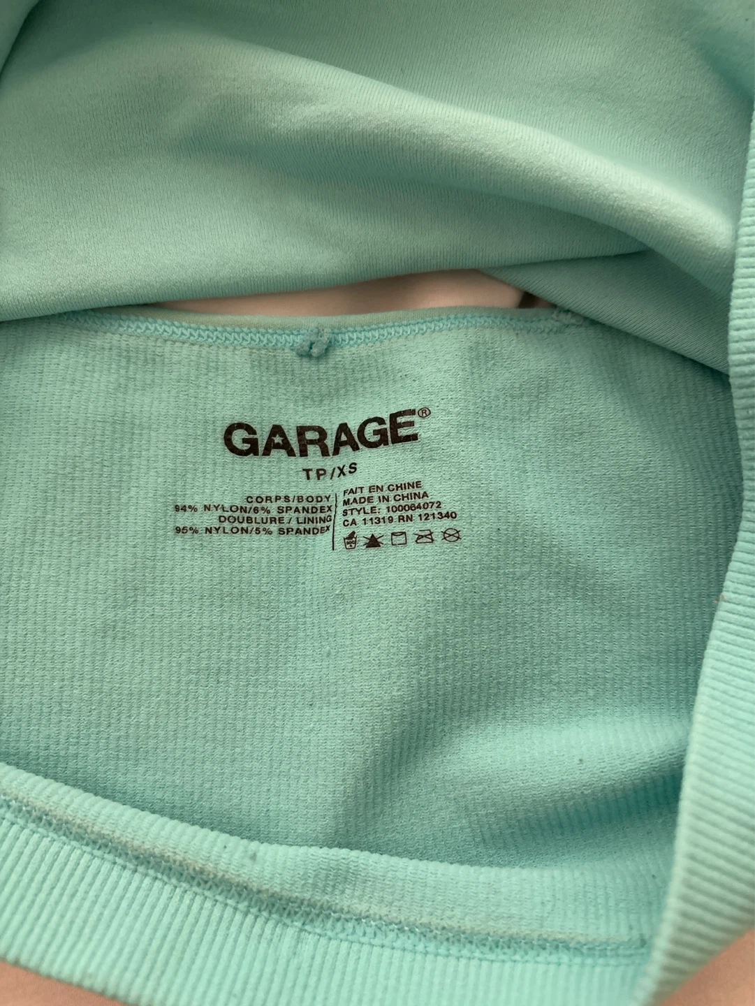 Garage Ribbed Crop Tank Top XS - photo 2