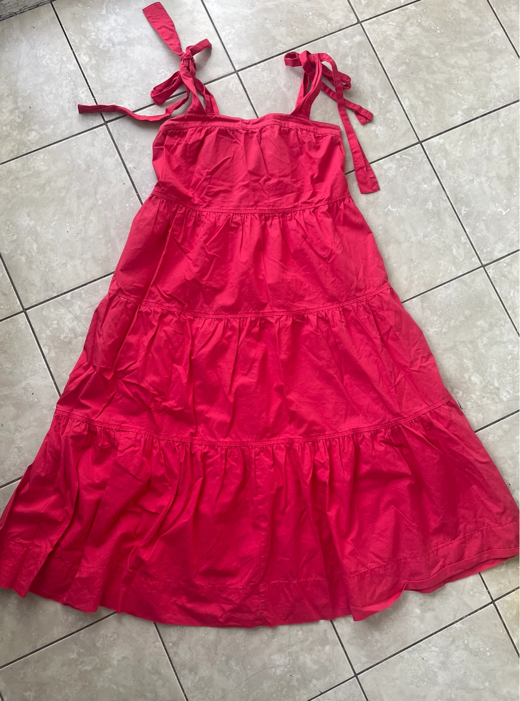 SUMMER DRESS! Free Assembly Red Tiered Maxi Dress Size S