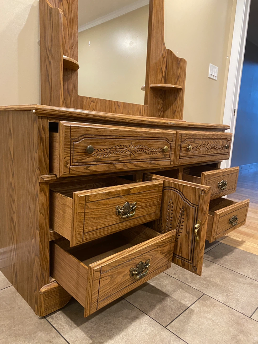 Beautiful Solid Dresser with Mirror (CAN DELIVER) - photo 4