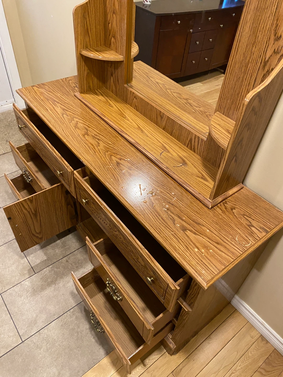 Beautiful Solid Dresser with Mirror (CAN DELIVER) - photo 5