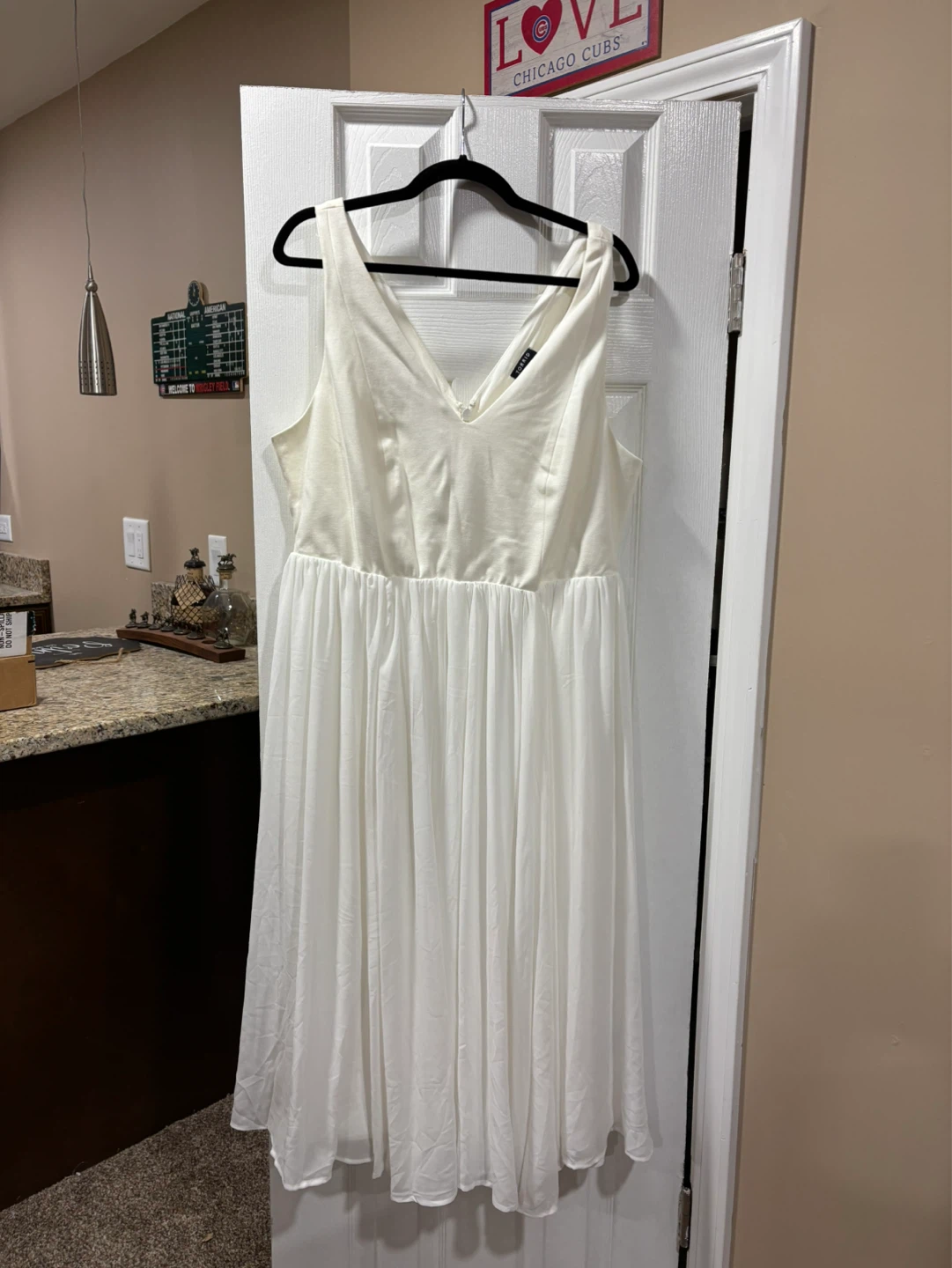 Torrid White Sleeveless V-Neck Dress - Size 16