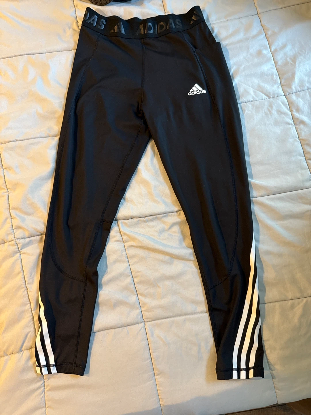 Adidas Black Techfit Primegreen Leggings Size Medium