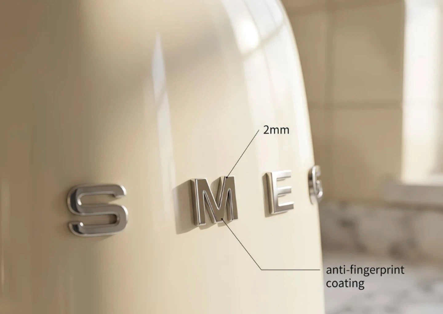 NWT SMEG Cream 4-Piece Knife Set with Block - photo 3