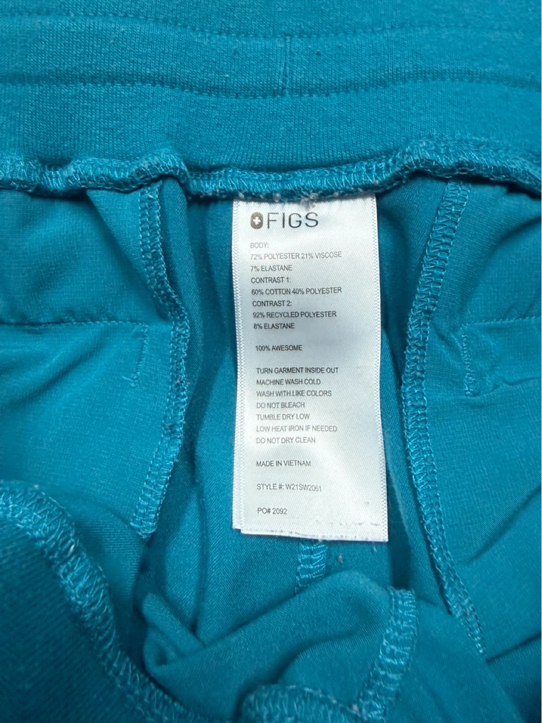 FIGS Women's Pacific Blue Venice Slim Jogger Scrub Pants, 2XL - photo 2