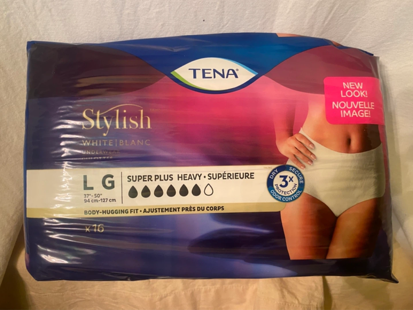 Tena Stylish Super Plus Heavy Underwear - Size L (16 Pack)