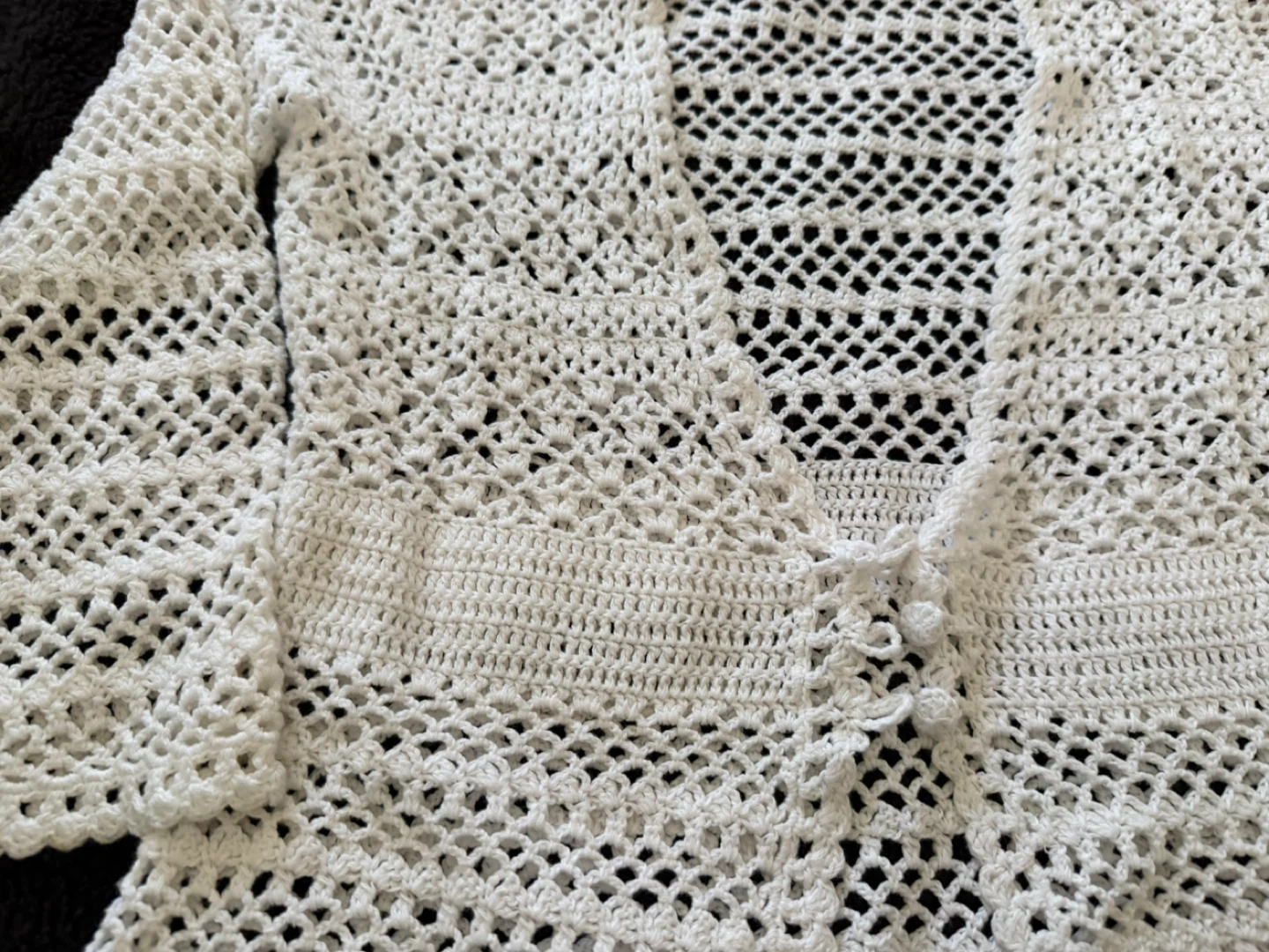 White Crochet Cardigan - photo 2