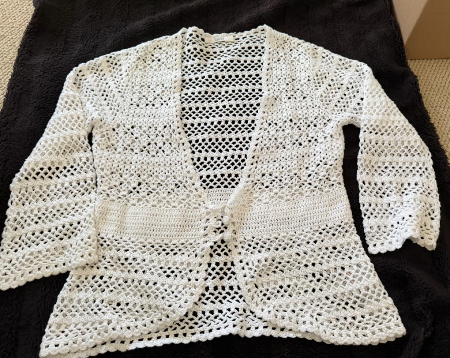 White Crochet Cardigan