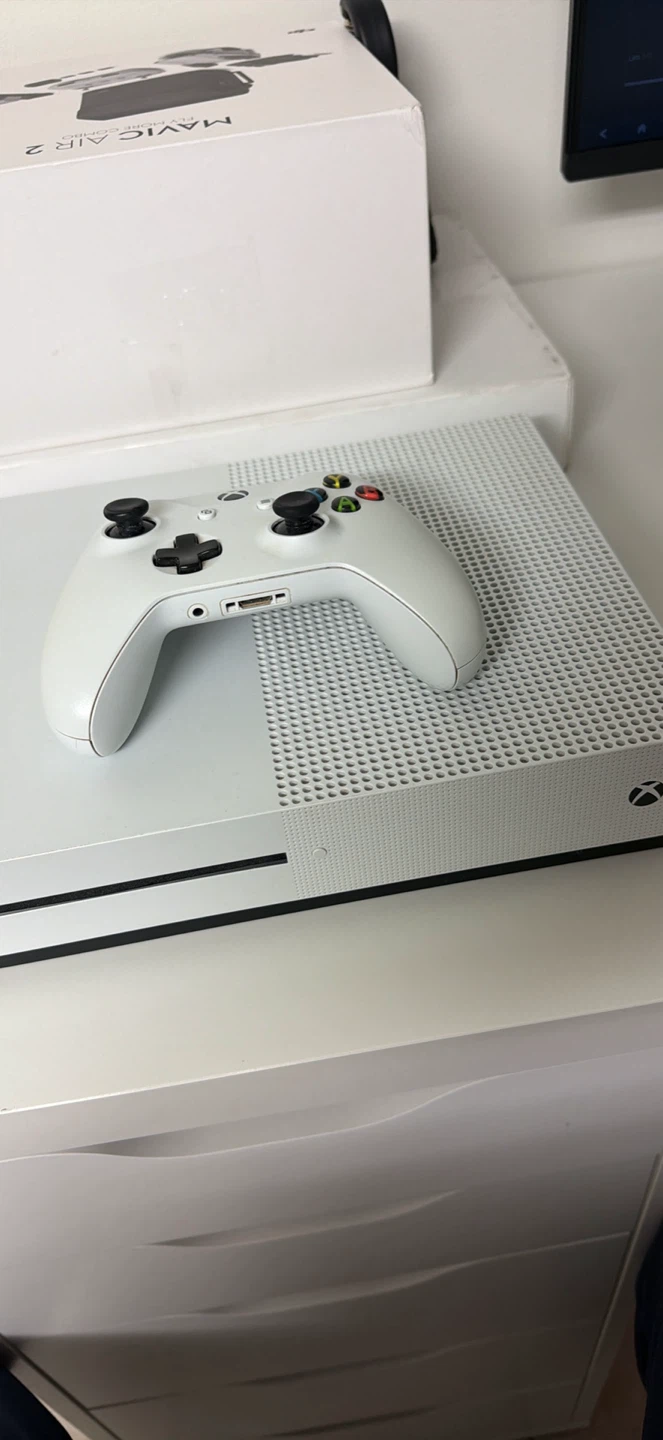 XBOX ONE S with stiring wheel, paddles, and a shifter